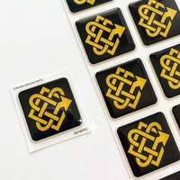 Autocollant en résine gel 3D de haute qualité, logo personnalisé, étiquette imprimée en relief, imperméable