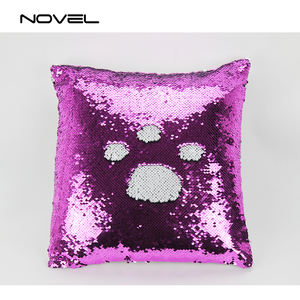 Taie d'oreiller à paillettes à changement de couleur vierge de haute qualité Double face impression Sublimation taie d'oreiller magique avec dos court en peluche - Product Image 4