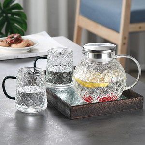 Bán Buôn Đồ uống serveware Iced Tea nước bình thủy tinh chịu nhiệt nước bình Jug với nắp đậy và xử lý và vòi - Product Image 5
