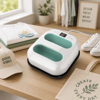 Presse à chaud portable mini pour transfert thermique sur t-shirts, chaussures et casquettes