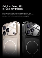 Coque de téléphone Corning pour iPhone 18, simple, anti-chute, mate, magnétique, avec design en relief, style Ins
