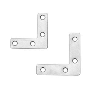 Plaque <span class=keywords><strong>de</strong></span> jonction en L en acier inoxydable, <span class=keywords><strong>support</strong></span> d'angle à 90 degrés pour système <span class=keywords><strong>de</strong></span> profilés 2020 3030 4040 - Product Image 3