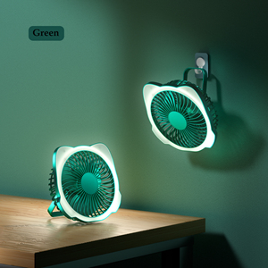 Ventilateur portable électrique rechargeable 2024 à 5 vitesses avec lumière nocturne et fonction de refroidissement - Product Image 1