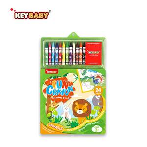 KEYBABY Livre de coloriage Astronaute avec 24 pages à colorier sur le thème des <span class=keywords><strong>animaux</strong></span> et des licornes pour tout-petits, en papier cartonné rigide - Product Image 1