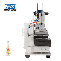 Machine d'étiquetage semi-automatique à grande vitesse pour bouteilles en plastique et en verre, avec moteur électrique auto-adhésif et PLC, pour cartons, facile à utiliser