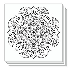 Carnet de coloriage Mandala pour adultes – Thérapie artistique <span class=keywords><strong>anti</strong></span>-<span class=keywords><strong>stress</strong></span> – Pages détachables pour soulager l'anxiété - Product Image 6