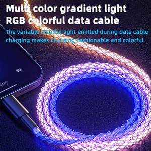 Ventes élevées Rgb 7 couleurs chargeur de téléphone portable à charge Ultra rapide lumière LED câble de données USB adapté au téléphone - Product Image 4