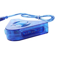 Adaptador de Conexión Triangular USB de 1 a 2 para Controlador de PS2, Cable Adaptador Convertidor para PS2 PC USB Game CD Driver