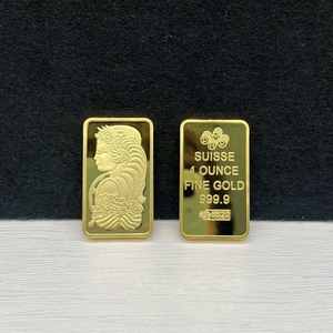 Barre d'or plaquée or véritable Suisse Lady, en cuivre pur, modèle PAMP Lady Fortuna, 41/24 mm - Product Image 2