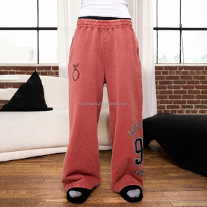 <span class=keywords><strong>Pantaloni</strong></span> da Jogging da <span class=keywords><strong>Uomo</strong></span> <span class=keywords><strong>di</strong></span> Design, Stile Streetwear, Lavaggio Acido, Svasati, Stampati, in Felpa Vintage <span class=keywords><strong>di</strong></span> Cotone Pesante - Product Image 1