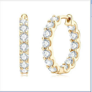 New Best <b>Top</b> Selling Natural Luxury Gold Plated Customizable Diamond <b>Earrings</b> for Women-Bulk Supplies Available High Grade - Product Image 2