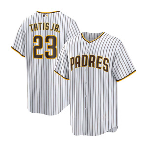 Jersey Personalizado de <span class=keywords><strong>San</strong></span> <span class=keywords><strong>Diego</strong></span> 23 #   TATISJR 13 #   Camiseta de Béisbol del Equipo Americano de Béisbol con Nombre y Logotipo Bordados de Fernando Tatis Jr. de ACHADO - Product Image 5