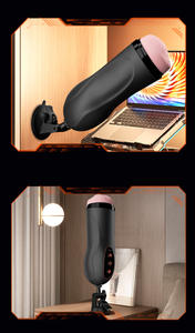 Masturbateur tasse entièrement automatique noir liquide Silicone interactif chauffage rampant Vibration dispositif de Friction jouets sexuels adultes hommes - Product Image 5