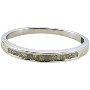 Jewelspaark Princess Cut Diamond <b>Ring</b> 0.32 Cttw 925 Sterling Silver Engagement Band For Women - Product Image 1