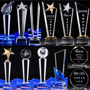 Trofei di cristallo all'ingrosso della fabbrica senza stampare trofei di cristallo personalizzati e ricordi di cristallo trofeo <span class=keywords><strong>stella</strong></span> personalizzata - Product Image 2