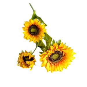 Flor Artificial de Girasol de Seda de 50 cm, Color Amarillo Oscuro y Amarillo Claro, Decoración para el Hogar, Navidad, Marca West Lake Butterfly - Product Image 5