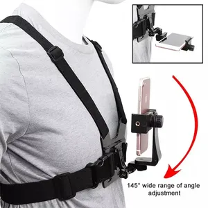 Soporte de Pecho para Teléfono, Arnés de Montaje en el Pecho <span class=keywords><strong>con</strong></span> Soporte para Teléfono para GoPro <span class=keywords><strong>y</strong></span> Teléfonos Celulares <span class=keywords><strong>iPhone</strong></span> - Product Image 4