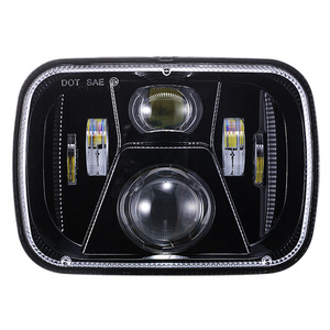 Phare à faisceau scellé D0T 5x7 7x6 pouces phares LED phare à faisceau scellé haut/bas Compatible avec J-e-ep Wrangler YJ <span class=keywords><strong>Cherokee</strong></span> <span class=keywords><strong>XJ</strong></span> - Product Image 2