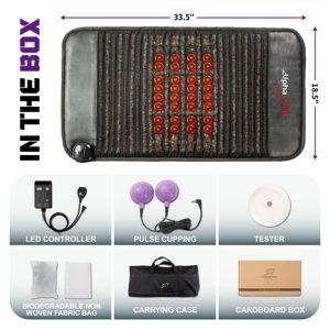 Luxuryade A900 Amethyst Jade Photon Red Light Therapy <strong>Mini</strong> PEMF Mat Bio Health Care Far Infrared <strong>Rays</strong> Heating Massage Mattress - Product Image 6