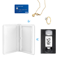 Boîte de protection vintage en vinyle blanc pour collection de cassettes vidéo VHS, étui de remplacement à clapet pour stockage, protection intégrale