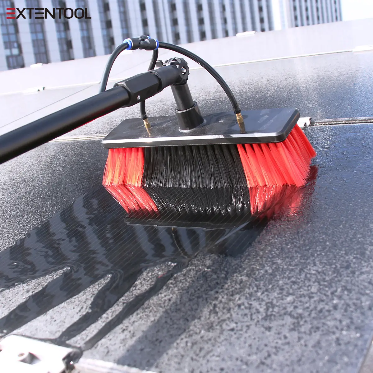 HQ0013 with strong aluminum handle hard bristle wall cleaning