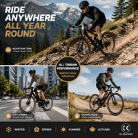 Bicicleta de Gravel de Carbono 700C WheelTop GEX 1x13 con Cambio Electrónico Inalámbrico y Frenos de Disco Hidráulicos 700x40C