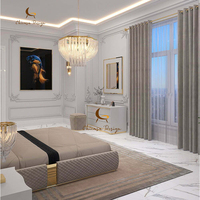 Lit Double Chicasa en Bois de Taille King, Lit Moderne de Luxe pour Chambre à Coucher en Cuir, Tailles King et Queen