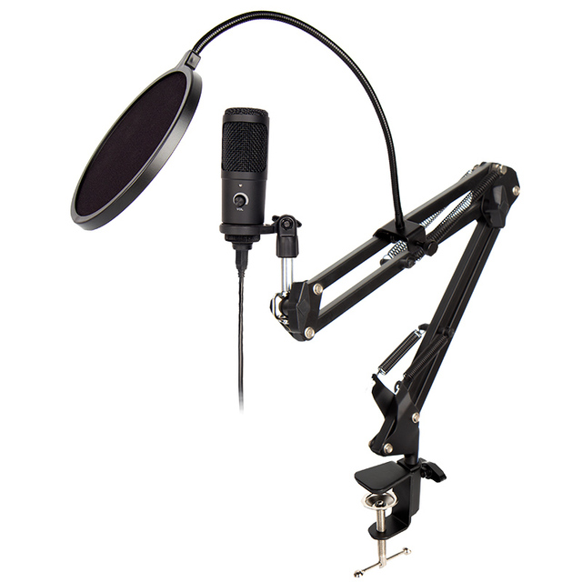 CM75 KIT USB Condenser Gaming Microphone for Professional Podcast Vlog Recording and Live Streaming