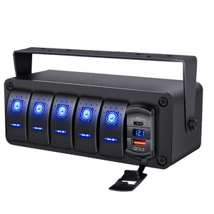 Yuhe YH-DH6-HA 5 Conjuntos de Cajas de Interruptores Basculantes con Panel de Control USB 12V, Clasificación IP65, Acción ON-OFF para Vehículos Todoterreno - Product Image 1