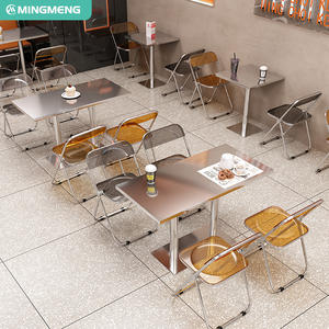 ชุดโต๊ะและเก้าอี้ร้านกาแฟสมัยใหม่ ทนทาน และเฟอร์นิเจอร์ร้านอาหารคุณภาพสูงสามารถปรับแต่งได้ - Product Image 4