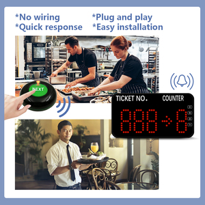 Sistema de llamadas de cola de supermercado restaurante vibración recargable inalámbrico sistema de gestión de llamadas de cola 3 botones de llamada - Product Image 3
