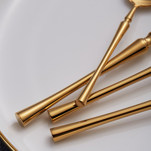 Hongda cổ điển tùy chỉnh 304 18/10 thép không gỉ PVD Titan Rose Gold thép bạc thiết lập dao kéo Matte <span class=keywords><strong>Flatware</strong></span> cho đám cưới - Product Image 6