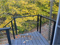 Système de garde-corps de câble métallique de poteau de balustrade monté au sol ou sur le côté de haute qualité Reilbu