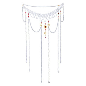 Chaîne de taille Hanfu pour femme, style ancien, long pompon, perle, style Tang, col ouvert, ruqun longueur taille, élément Han, chinois - Product Image 5