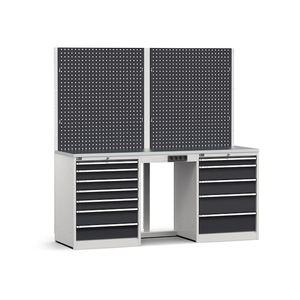 Fami GARAGE100 muebles de taller modulares con tapa de acero inoxidable, 2041x645x2000mm - Product Image 1