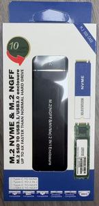 Boîtier externe portable pour disque SSD <span class=keywords><strong>M2</strong></span> <span class=keywords><strong>NVME</strong></span> NGFF, adaptateur Type-C, boîtier métallique pour disque SSD <span class=keywords><strong>M2</strong></span> 2-en-1 - Product Image 5