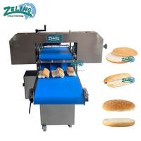 Nouvelle machine automatique à trancher les pains à hamburger, coupe mi-longueur et coupe complète, qualité alimentaire, acier inoxydable, réglable, haute performance, pour usage commercial et industriel