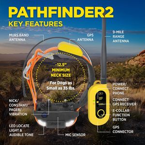 ปลอกคอสุนัขติดตามตำแหน่ง Dogtra Pathfinder2 GPS ระยะ 9 ไมล์ ไฟ LED กันน้ำ ติดตามตำแหน่งแบบเรียลไทม์ ใช้งานกลางแจ้ง - Product Image 2