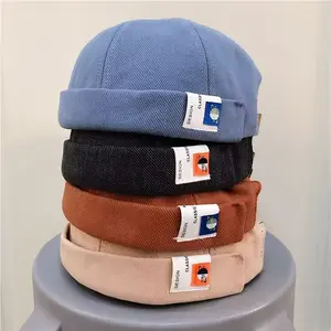 Hats Men Baseball Cap Distressed Denim Baseball Cap Brimless Sports Caps