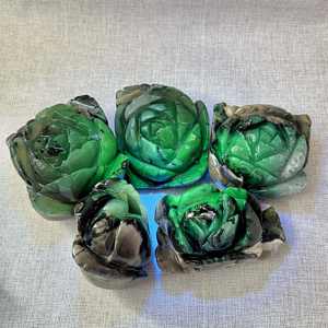 Flor de ágata volcánica Natural artesanal excelente luz UV efecto fluorescente energía curación cristal decoración cristal decoraciones - Product Image 2