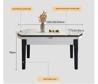 Table de salle à manger en bois et marbre avec ensemble de chaises, prix d'usine moderne, meubles de maison, restaurant
