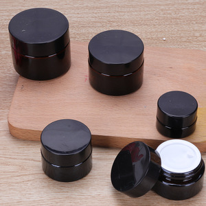 Wholesale in Stock Eco-friendly Leak-proof Glass Cream Jars 5g-30g Face Cream Containers Screw <b>Cap</b> Round Jars - Product Image 5