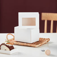 Boîte en carton blanche avec fenêtre pour emballage de gâteaux au fromage mousse, muffins et pâtisseries - Vente en gros