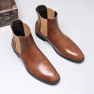 Botas de Invierno para Hombre, Estilo Chelsea, con Forro de Felpa Cálido, Botas de Cuero de Lujo para Fiestas y Uso Diario, Talla 46, 2024 - Product Image 3