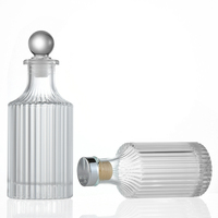 Verre de luxe pour diffuseur de roseaux bouchon de bouteille vide pince de mode désodorisant de voiture forme de cylindre 30ml 50ml 100ml capacité pour