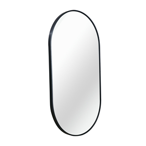 Espejo de Baño Ovalado de Metal Negro de 20 x 33 Pulgadas - Product Image 6
