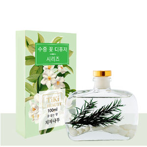 Water Flower Eco-Friendly Aromatherapy <b>Diffuser</b> Set Bottle 4 Scents (Orange Jasmine Lavender Lemon) | Natural Plant Extract <b>Reed</b> - Product Image 1