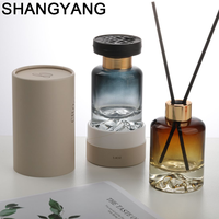 Nouvelle Bouteille Vide en Verre de Luxe 120ml, Forme Volcan, Élégante et Haut de Gamme, pour Diffuseur à Bâtonnets ou Emballage d'Huile Parfumée