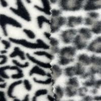Tissu imprimé léopard écologique très demandé, anti-boulochage, tricoté en chaîne, 100 % polyester, 275 GSM, poids moyen, pour vêtements