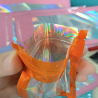 Sac de rangement étanche à fermeture éclair, anti-odeur, transparent et holographique, faible MOQ, 6*10 18*26, auto-scellant, en plastique pour bijoux